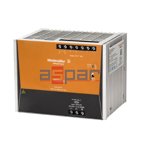 Weidmüller Power Supplies PROeco 960W 24VDC 40A